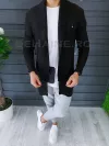 Cardigan barbati negru slim fit ZR T3596 P19-5.2